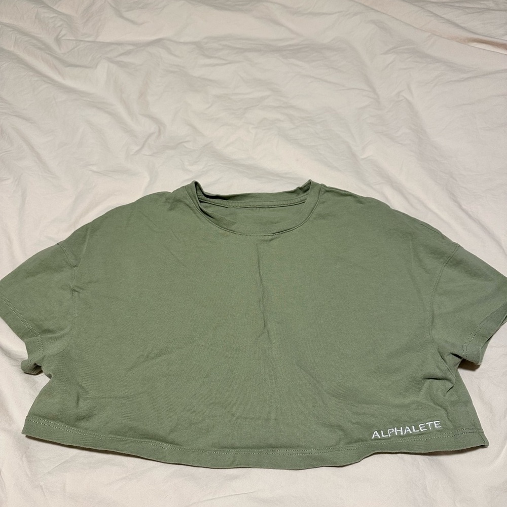 Alphalete Olive Crop Top